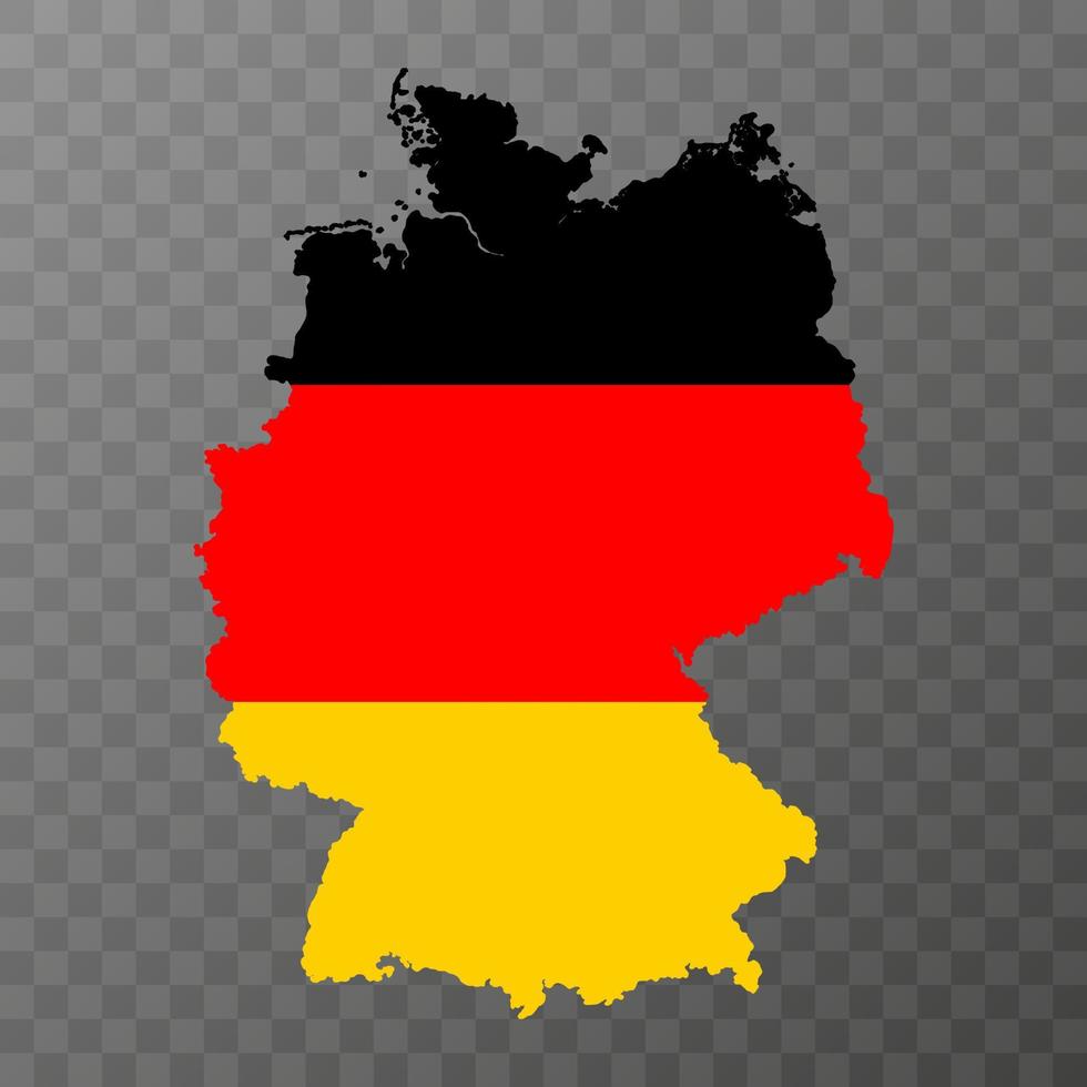 Mapa de Alemania con regiones. ilustración vectorial vector