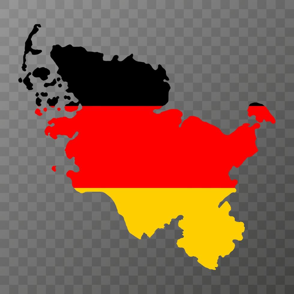 Schleswig Holstein map. Vector illustration.