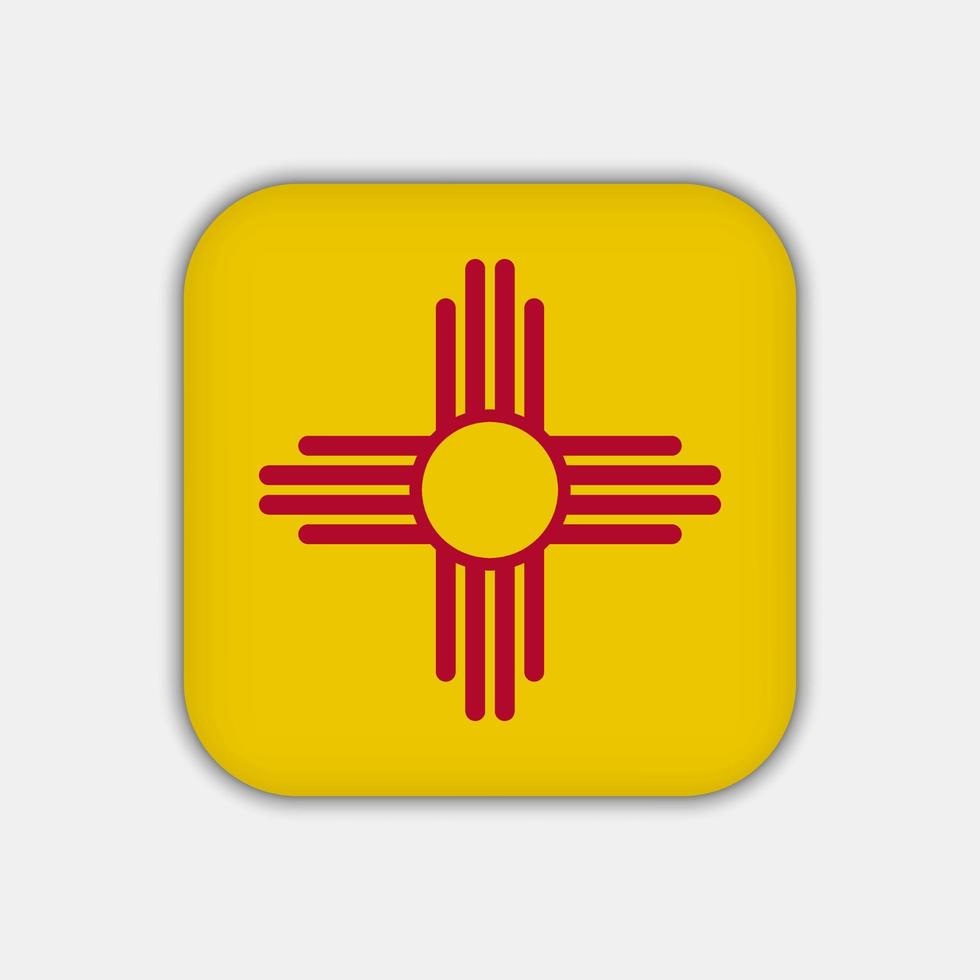 New Mexico state flag. Vector illustration.