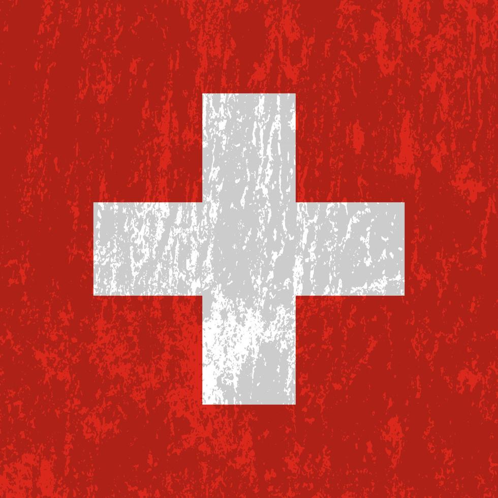 bandera suiza, colores oficiales y proporción. ilustración vectorial vector