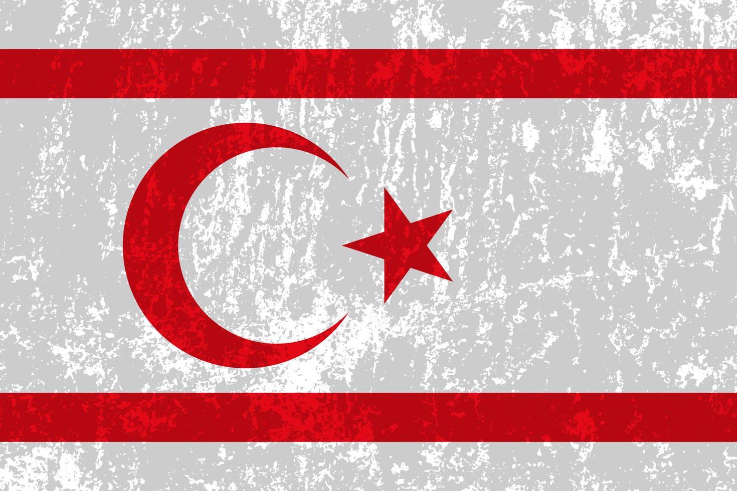 Turkish Republic of Northern Cyprus flag, official colors and proportion. Vector illustration.