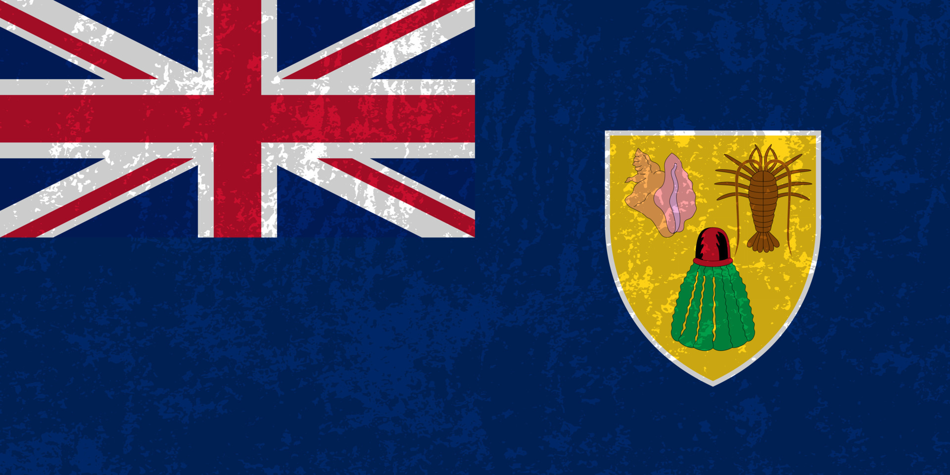 Turks and Caicos Islands flag, official colors and proportion. Vector illustration. 12252685