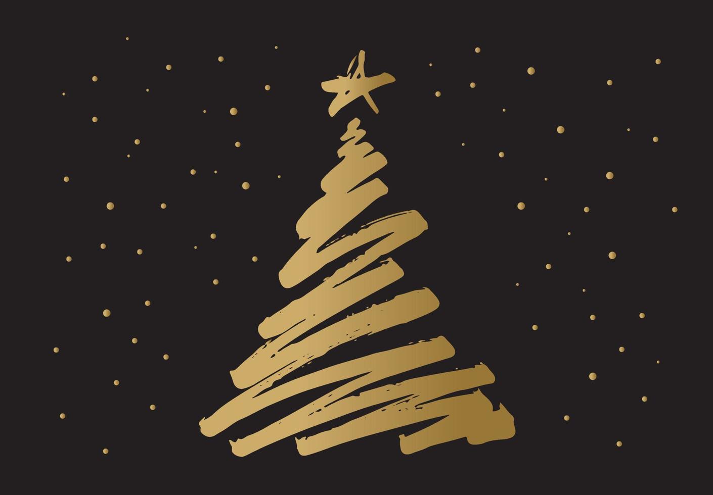 ilustraciones dibujadas a mano del árbol de navidad. vector. vector