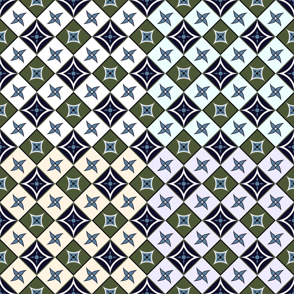 Seamless pattern in 4 color background. Texture for tile, scrapbooking, wrapping paper, textiles, home decor, fabric, wallpaper, background, carpet, clothing. Vector illustration.