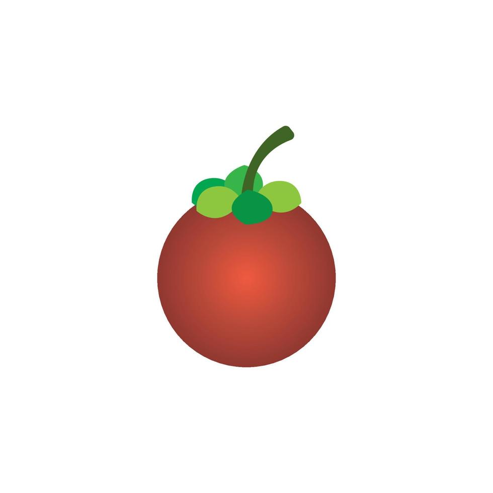 icono de fruta de mangostán vector