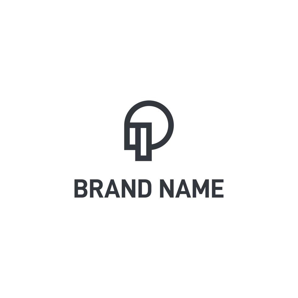 Modern Letter P Logo design vector