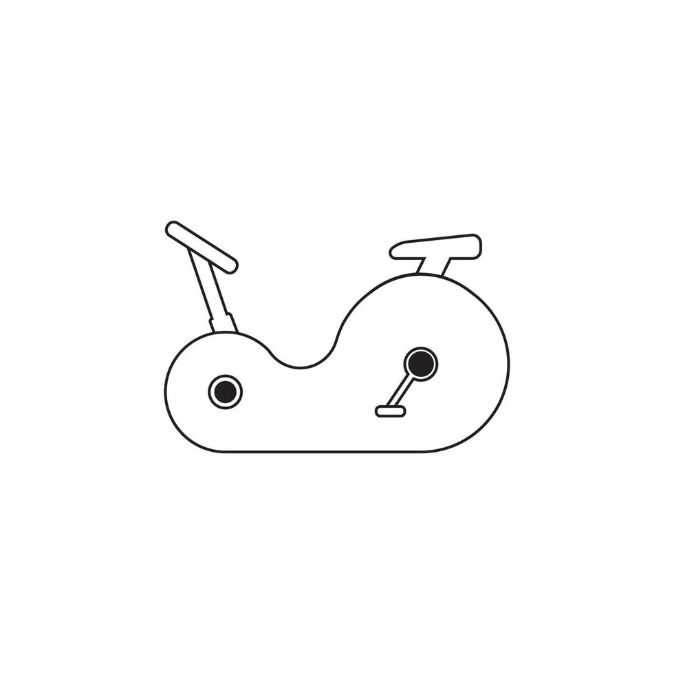 icono de bicicleta estática vector