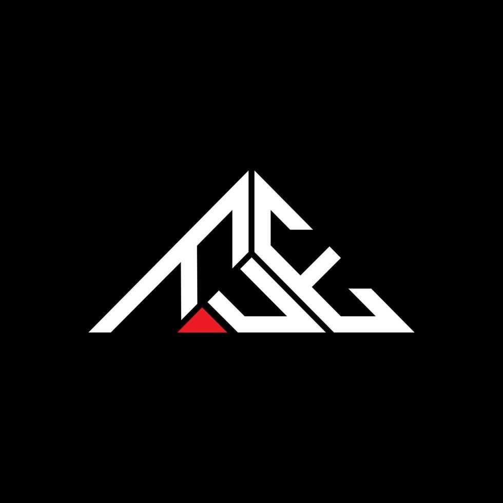 FUE letter logo creative design with vector graphic, FUE simple and modern logo in triangle shape.