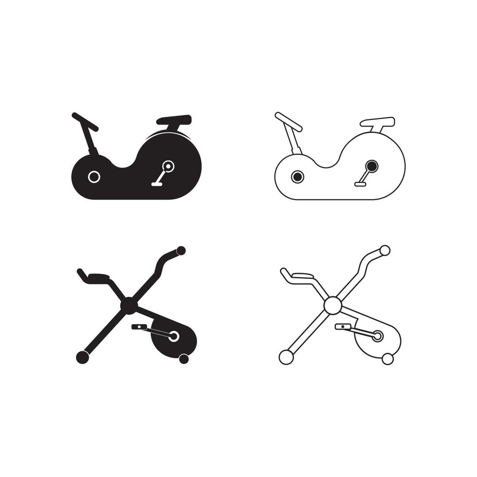 icono de bicicleta estática vector