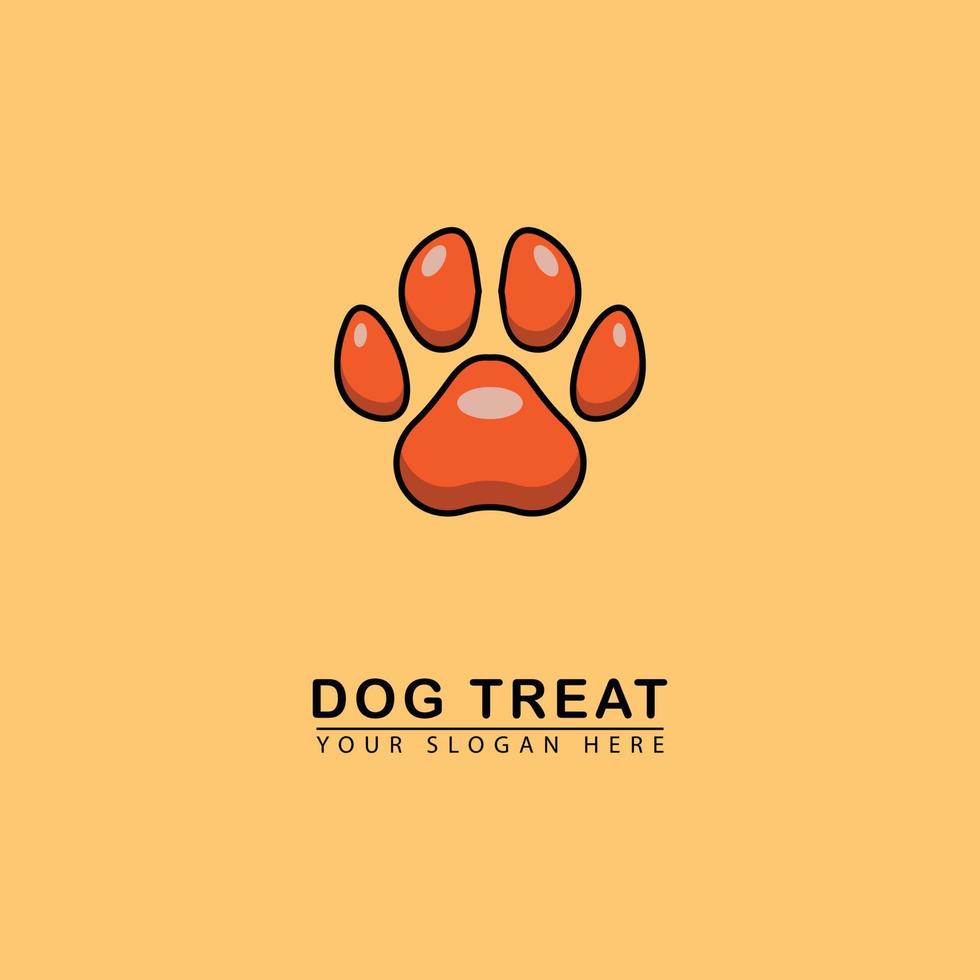 abstract dog footprint logo icon vector