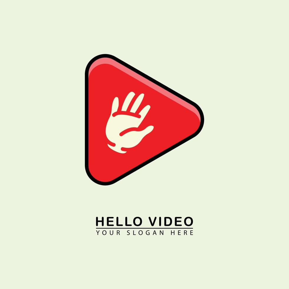abstract Hello logo icon vector