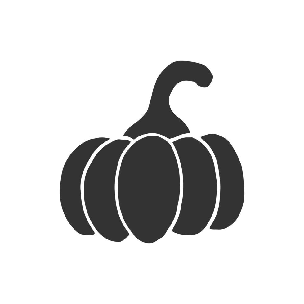 silueta de calabaza. elementos de acción de gracias y halloween. calabaza de otoño. vector