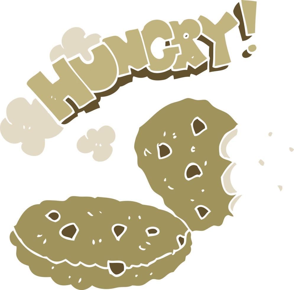 flat color illustration of a cartoon cookies vector