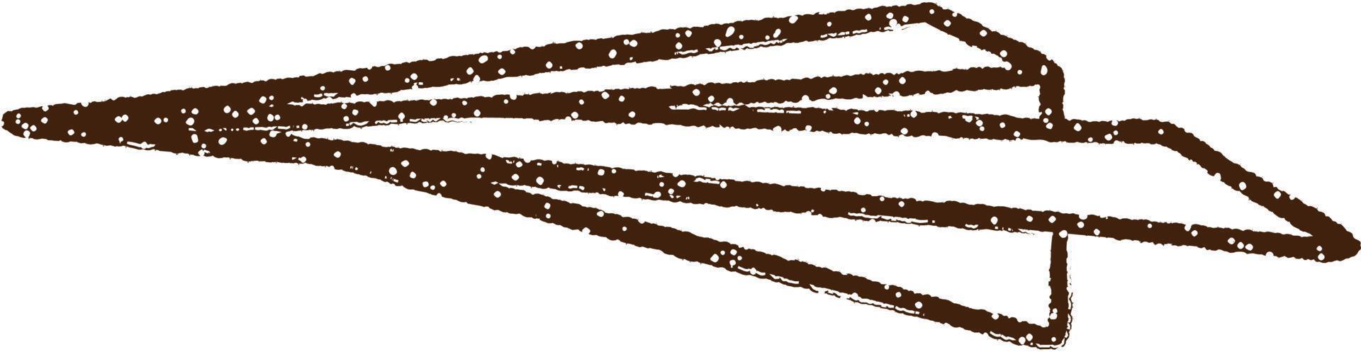 Paper Airplane Charcoal Drawing vector