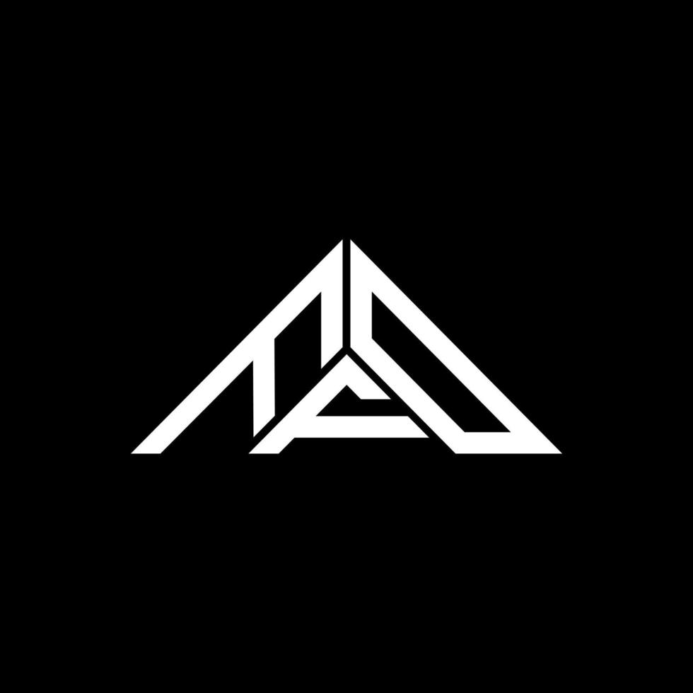 FFD letter logo creative design with vector graphic, FFD simple and modern logo in triangle shape.
