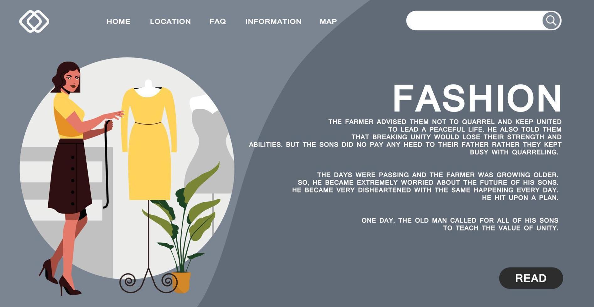 fashion web template vector