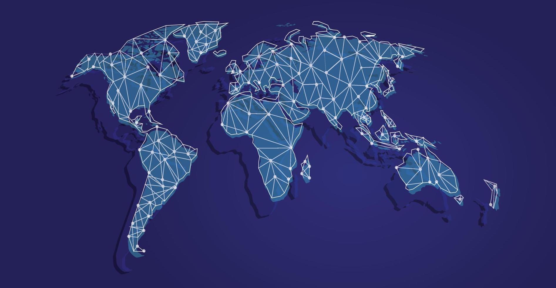 world map 3d vector