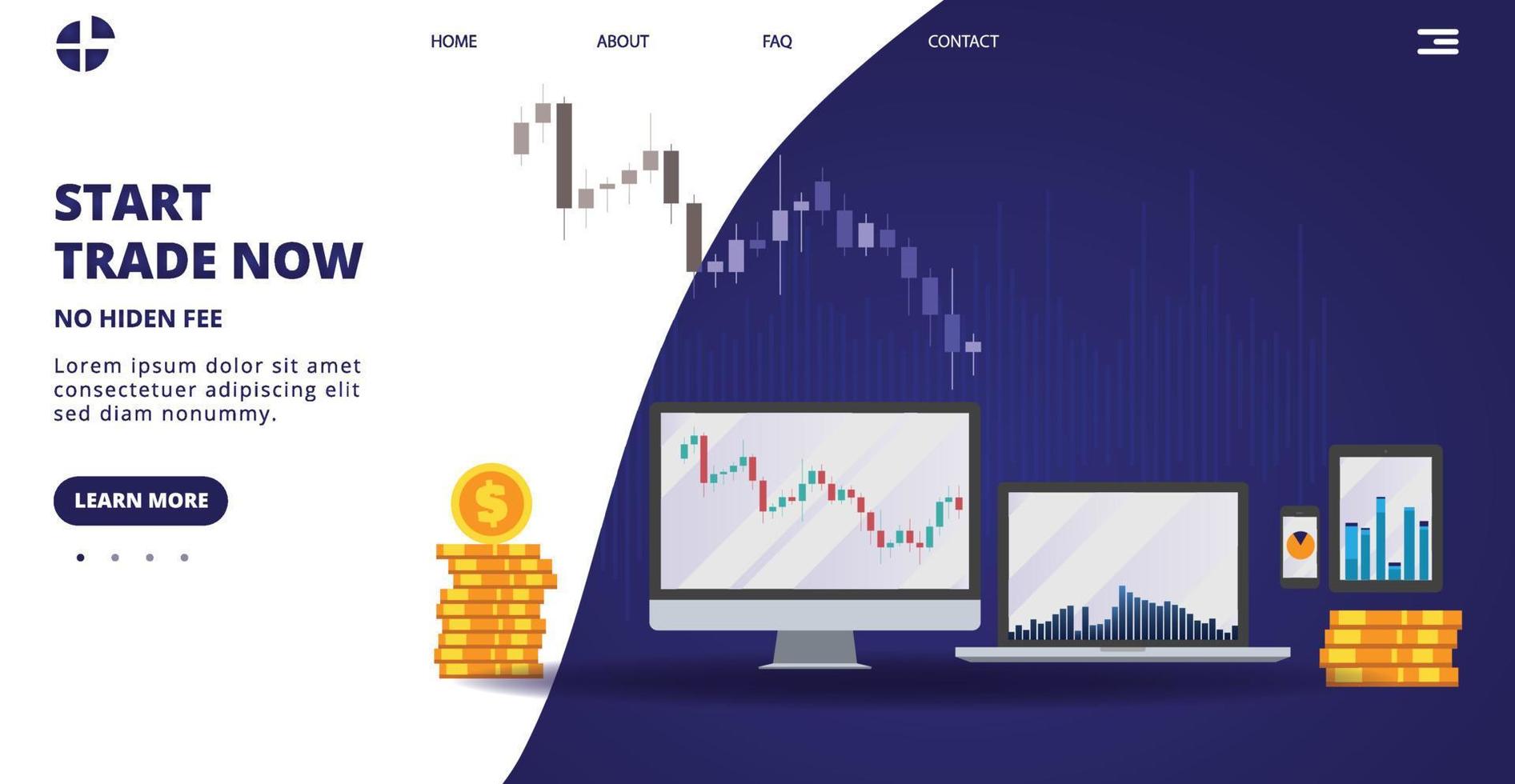 stock market chart vector