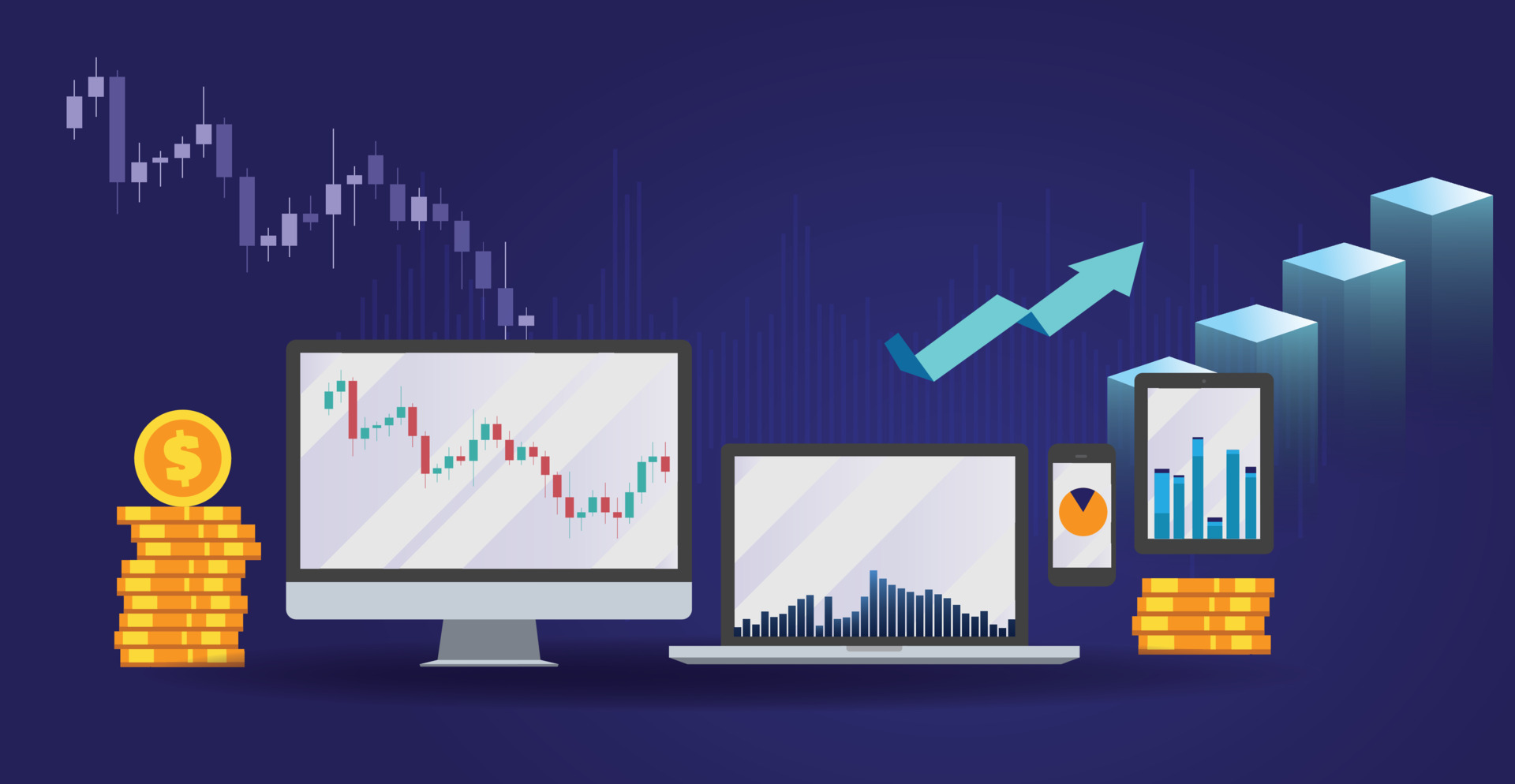 stock market chart 12254256 Vector Art at Vecteezy