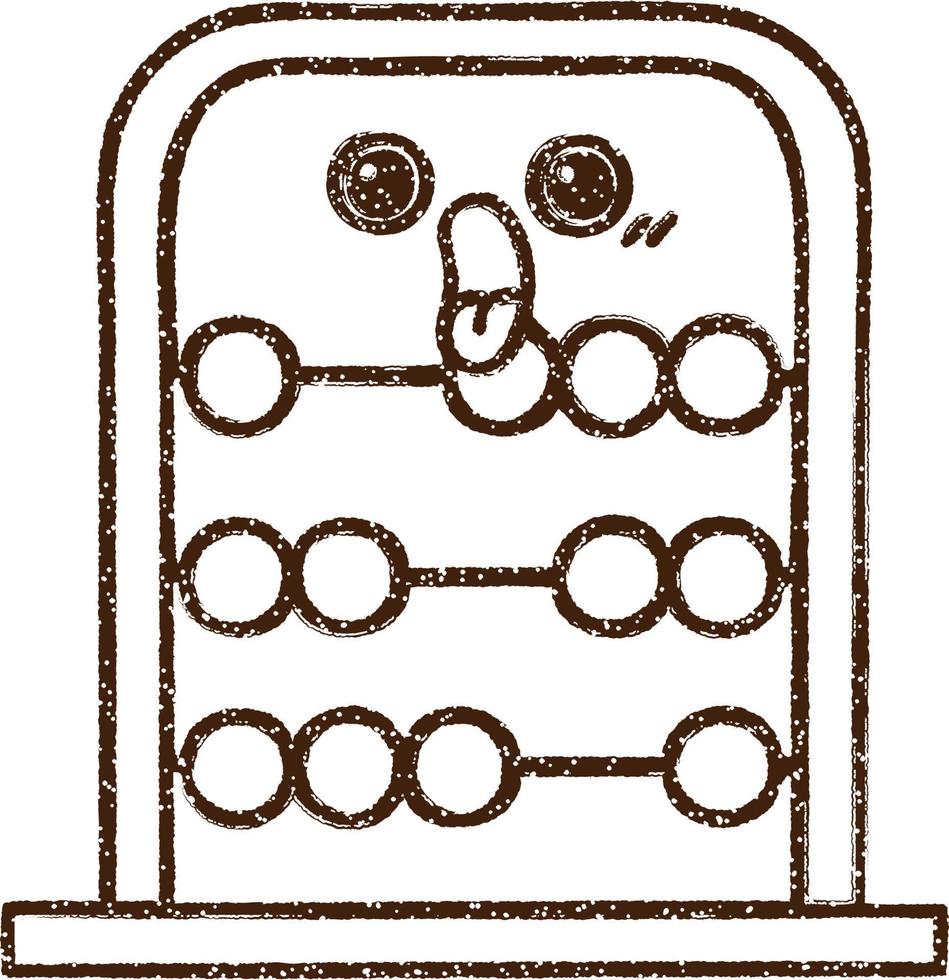 Abacus Charcoal Drawing vector