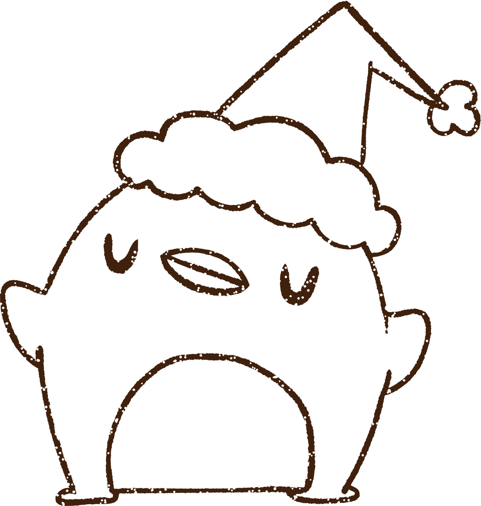 Christmas Penguin Charcoal Drawing 12254353 Vector Art at Vecteezy