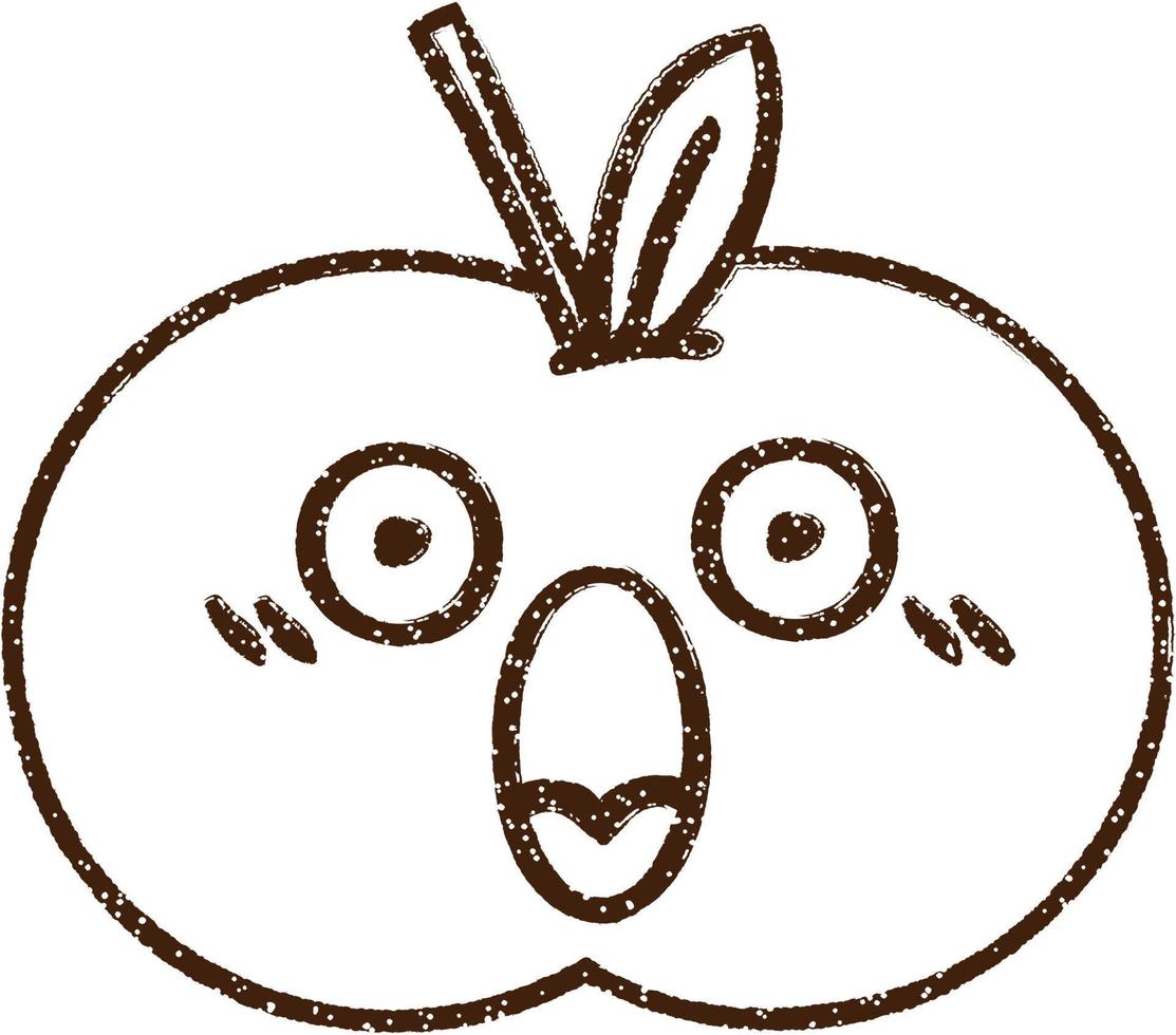 Apple Charcoal Drawing 12254361 Vector Art at Vecteezy