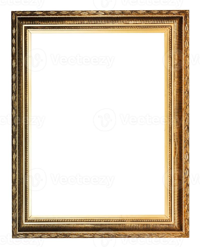 golden decorated ancient picture frame photo