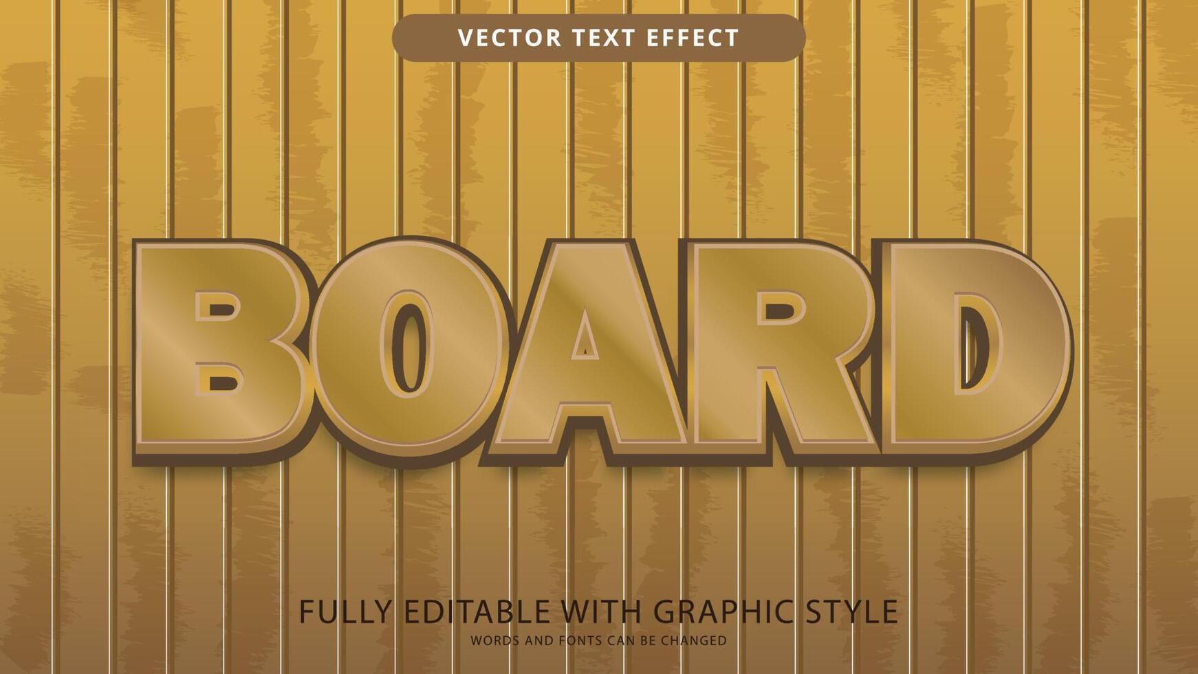 board text effect editable with graphic style vector
