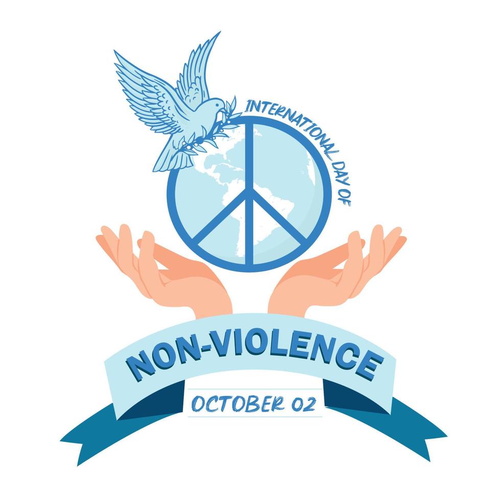 dia internacional de la no violencia vector