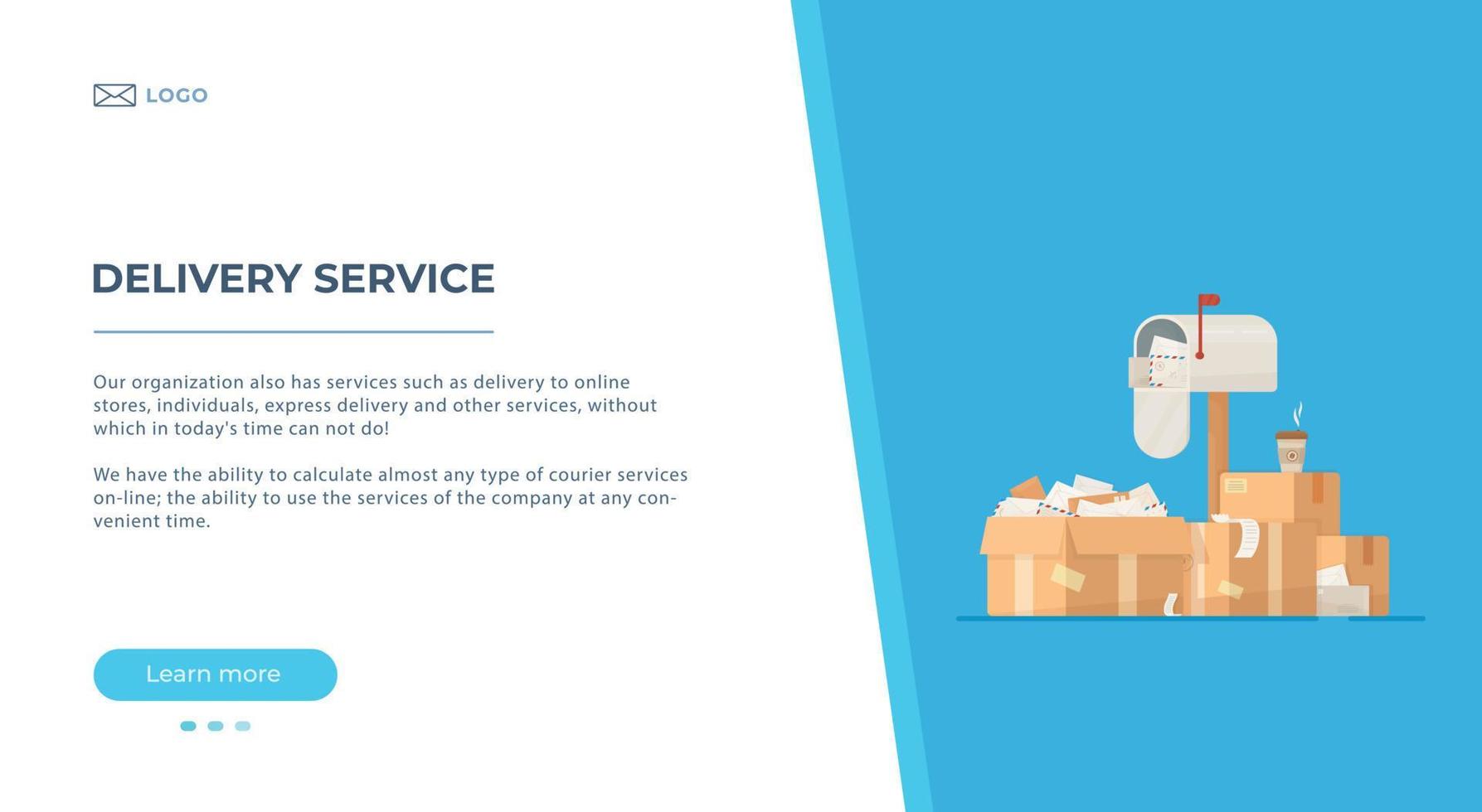 Vector illustration of parcels arriving. Delivery of an order from the Internet. Boxes and sheets.