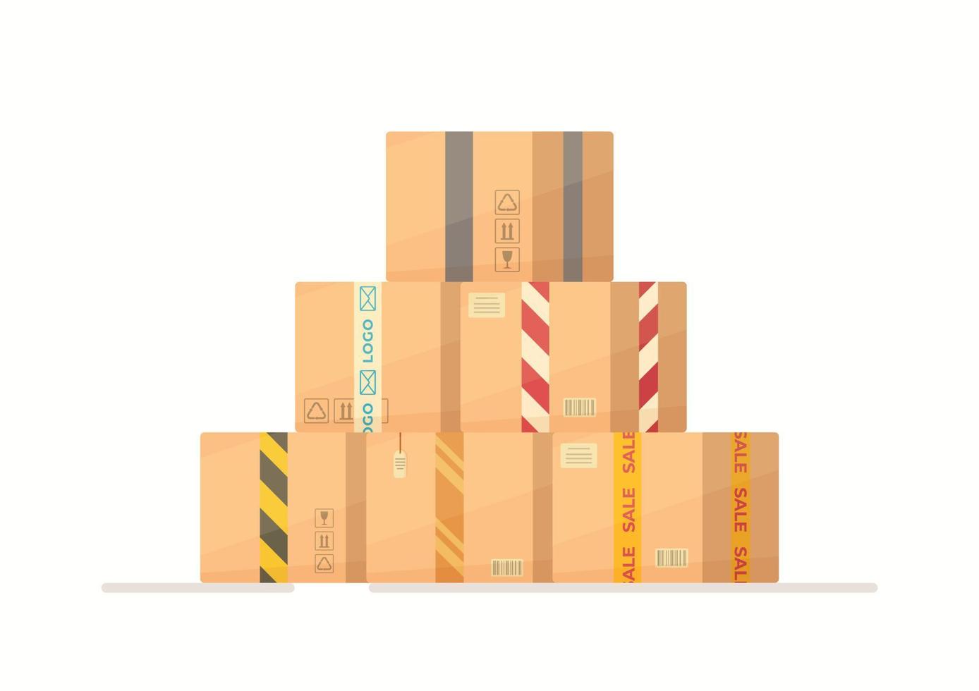 Vector illustration of shopping from the Internet.