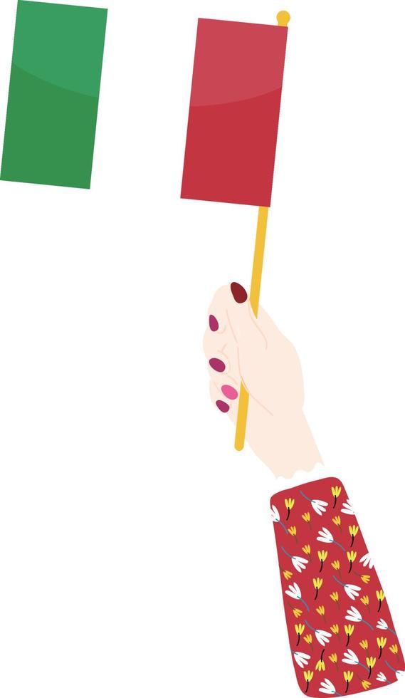 Italian Flag vector hand drawn,EUR vector hand drawn