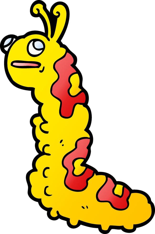 funny cartoon caterpillar vector