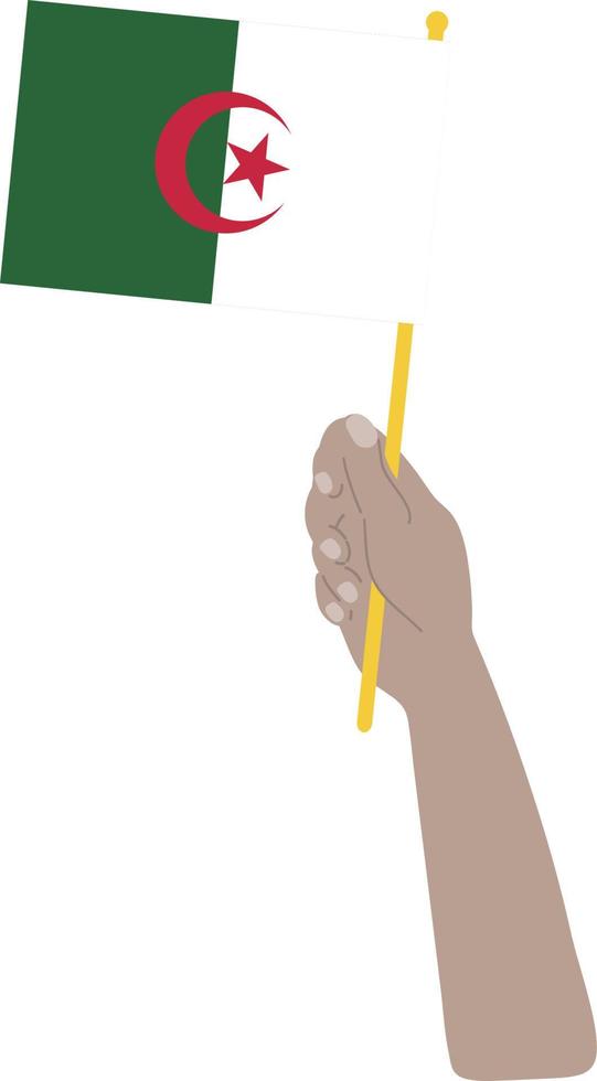 Algeria Flag vector hand drawn,Algerian Dinar vector hand drawn