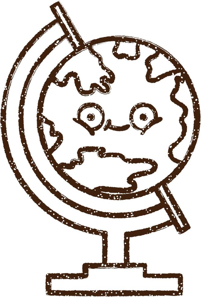 Geography Globe Charcoal Drawing 12255097 Vector Art at Vecteezy