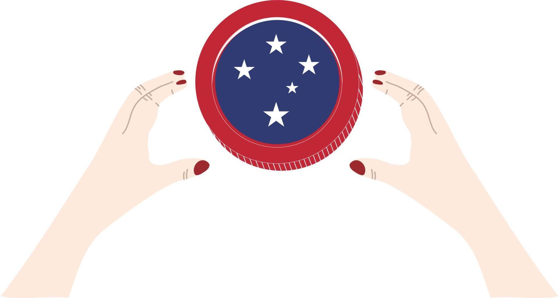 Samoa Flag vector hand drawn,Samoan Tala vector hand drawn
