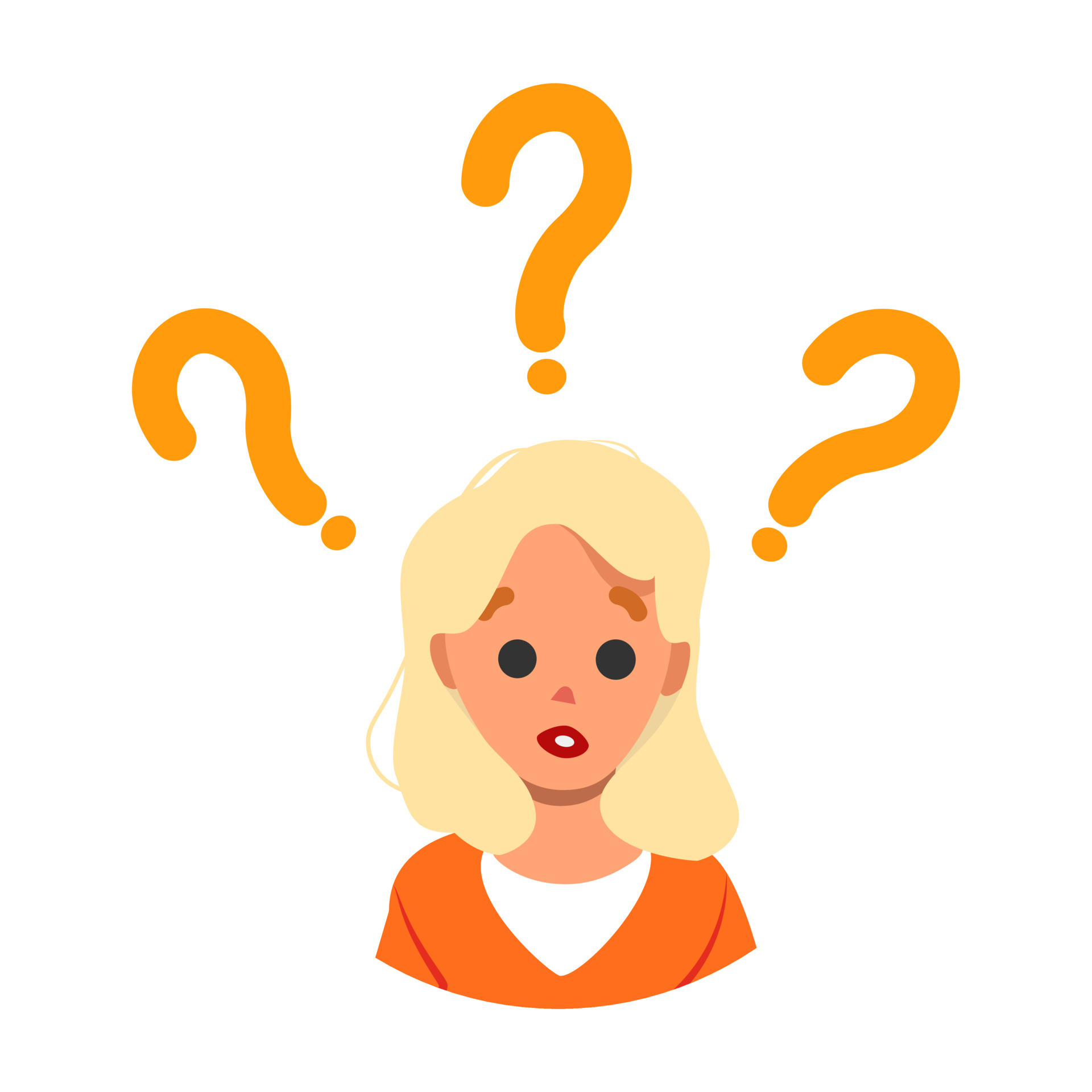 Confused woman face. Simple flat vector illustration of question dilemma  problem concept, isolated on white cartoon character, business asking  analysis mark. 12255270 Vector Art at Vecteezy