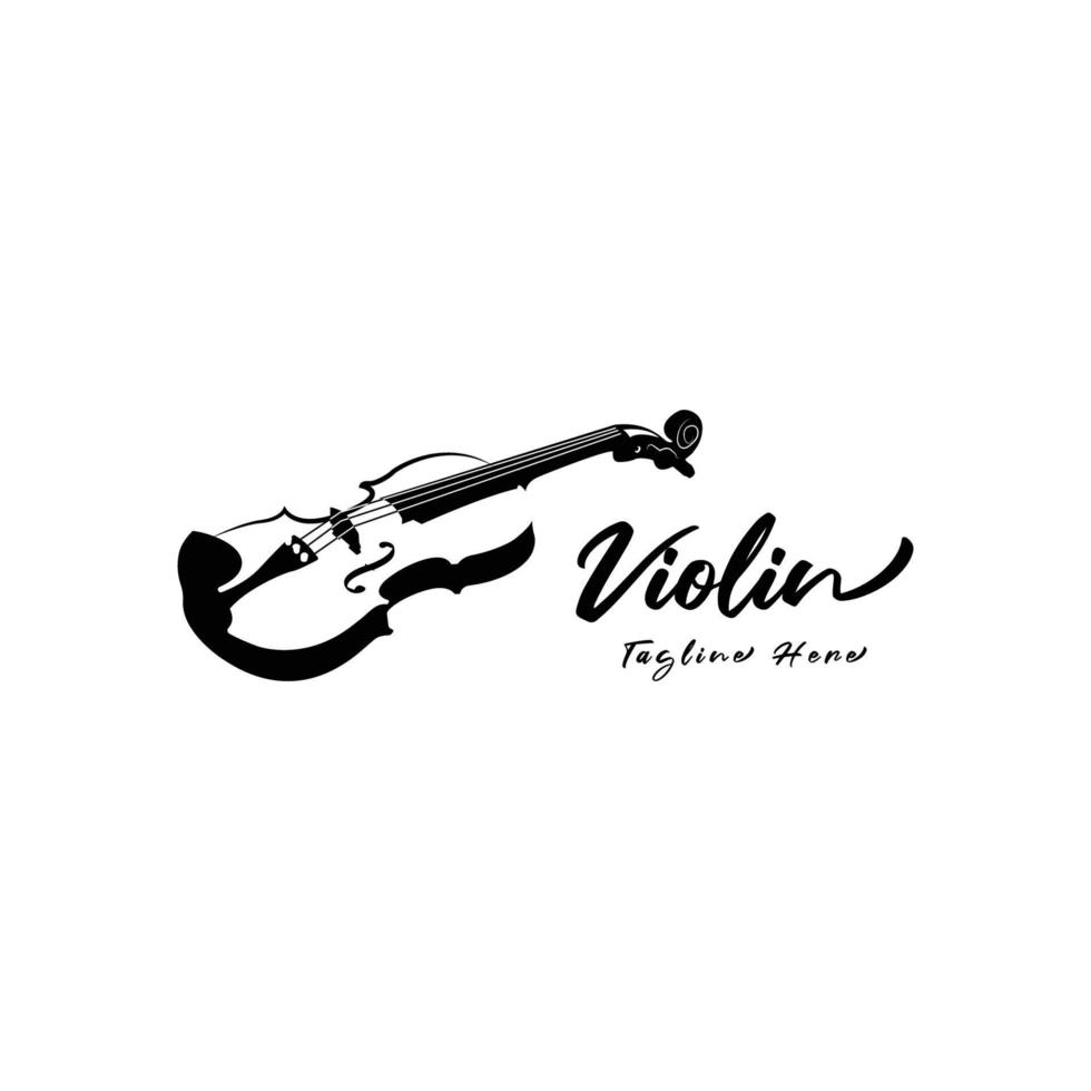 Stylized violin icon logo vector. vector
