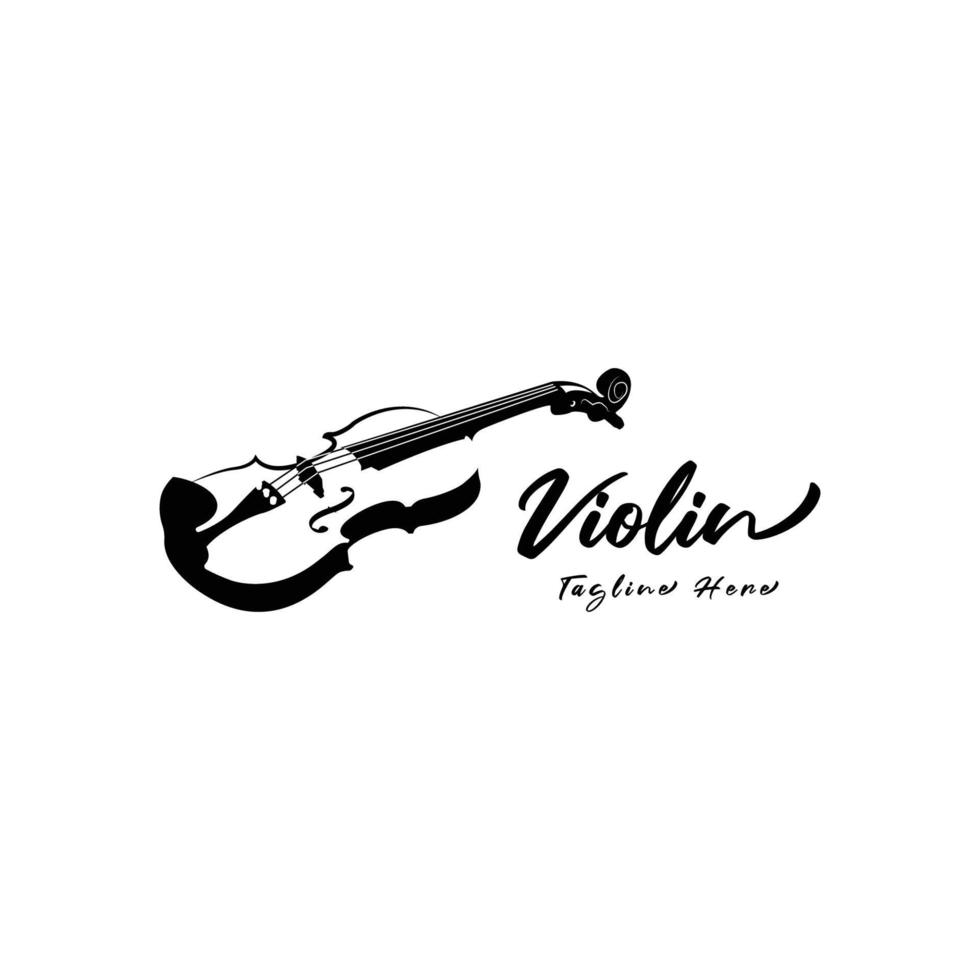 vector de logotipo de icono de violín estilizado.