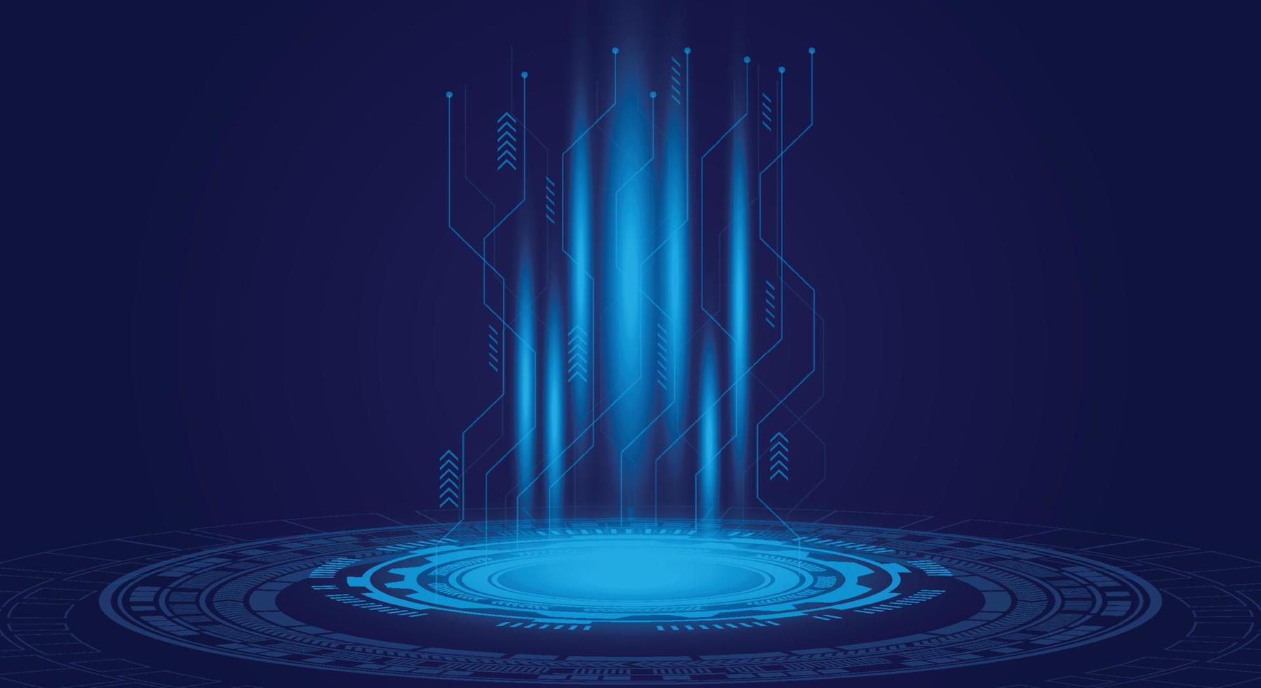 background blue Abstract digital technology. vector