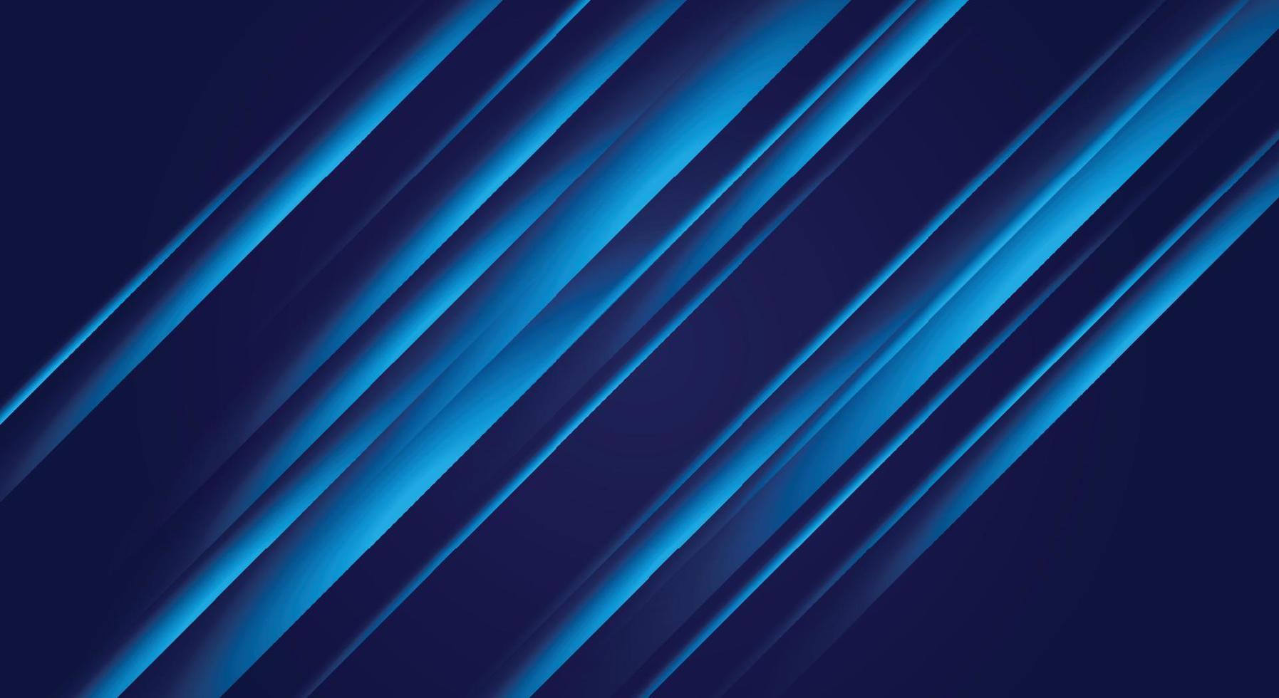 líneas diagonales brillantes sobre un fondo azul oscuro. vector