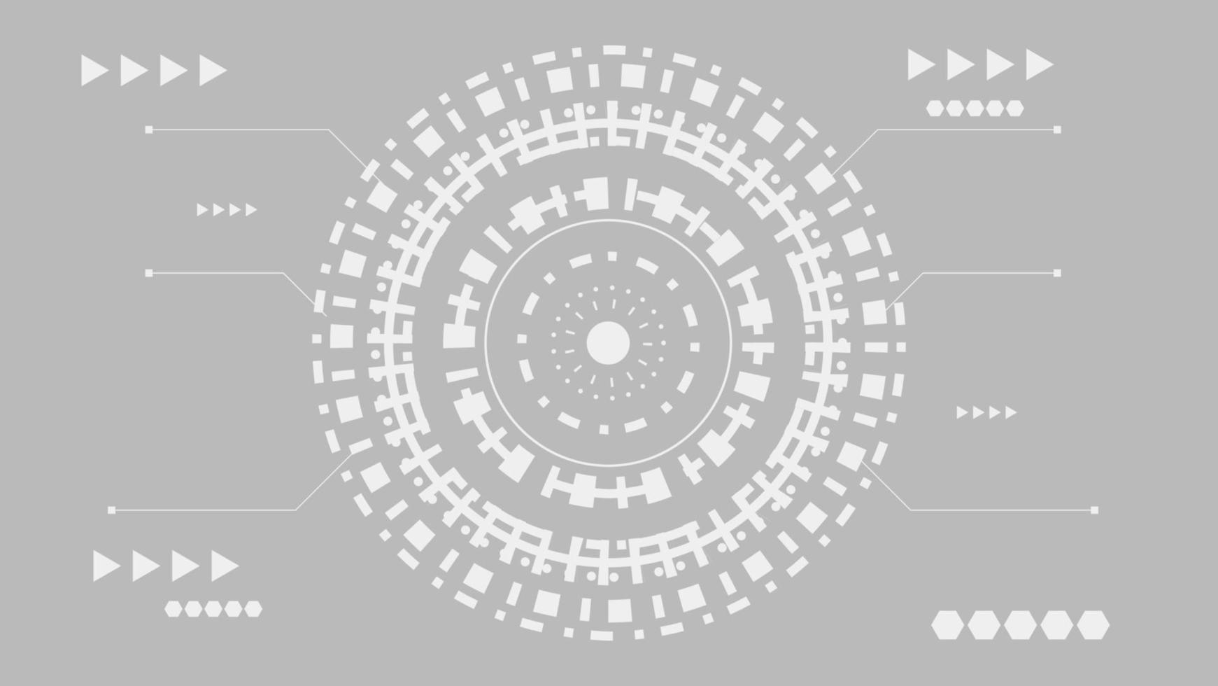 pantalla hud digital de círculo de alta tecnología para un diseño gráfico moderno. concepto de fondo de tecnología futurista vector
