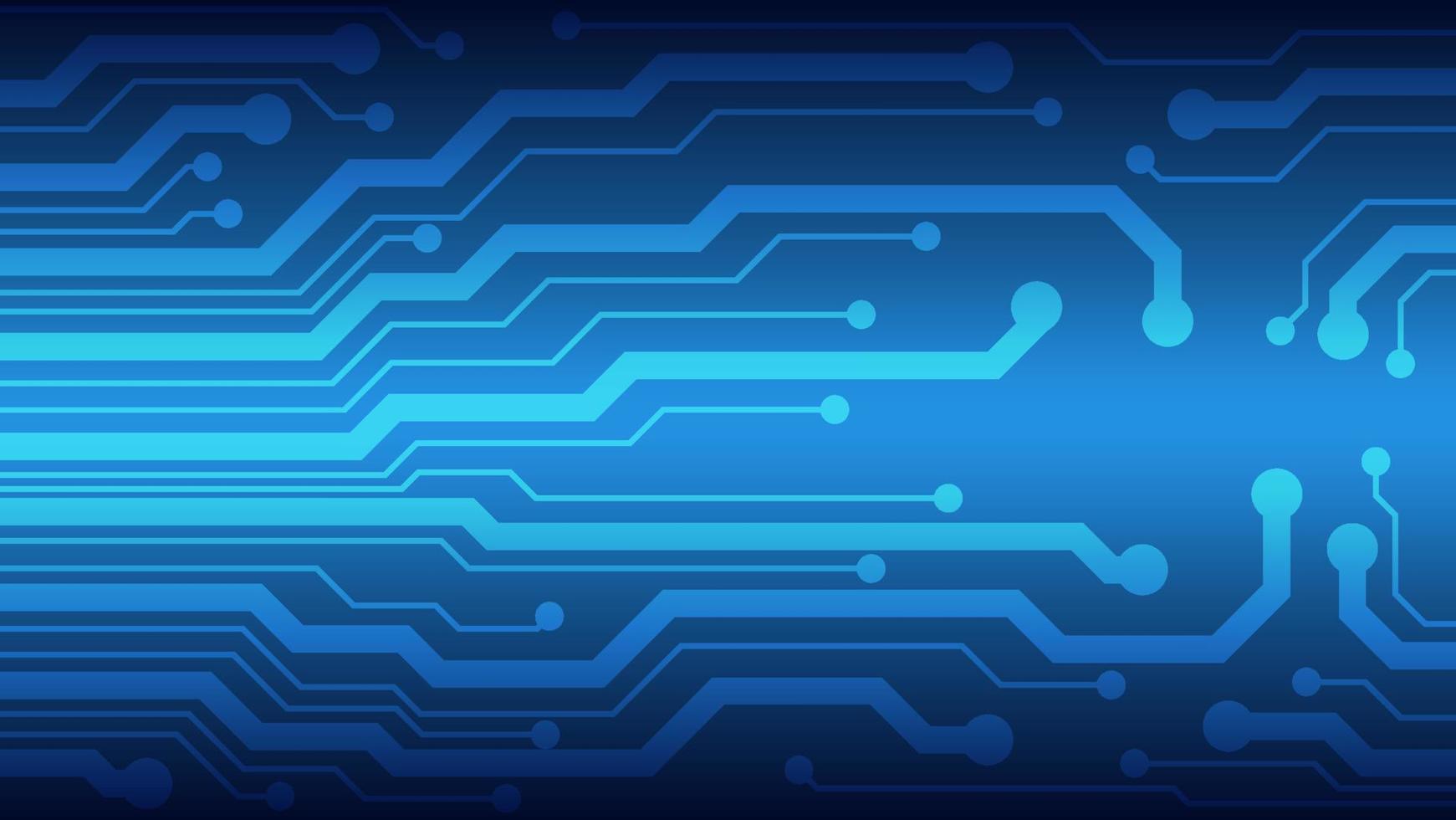 circuit board on blue background. Hi tech futuristic technology concept vector