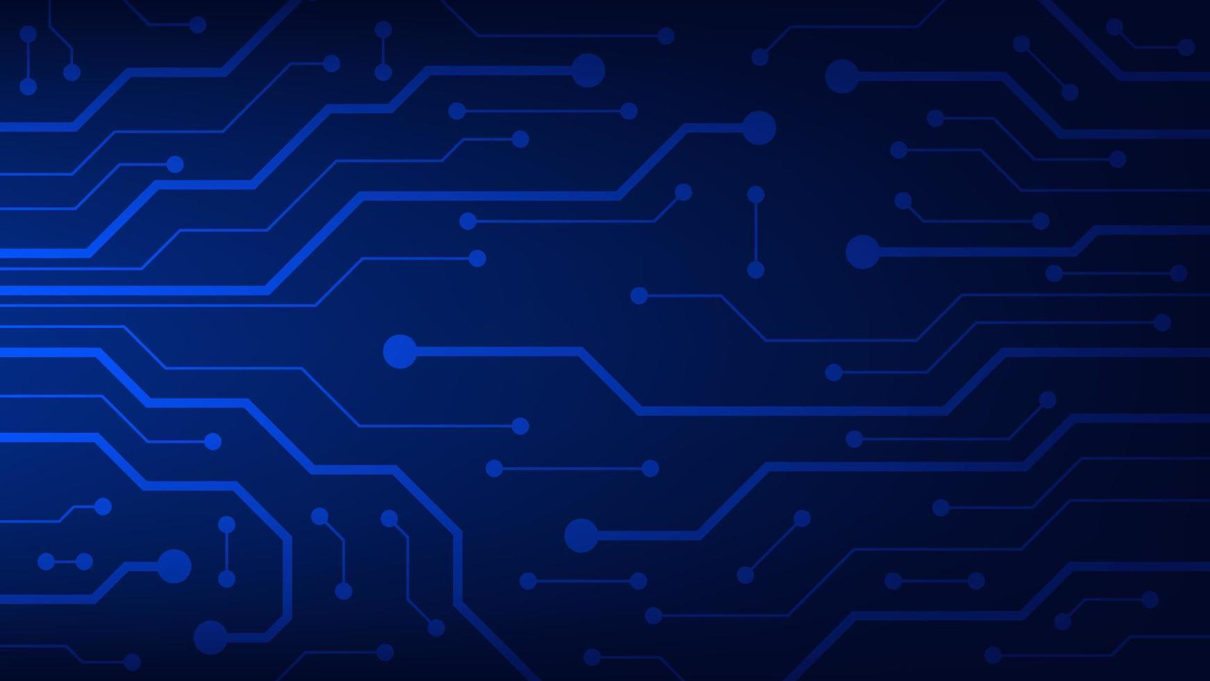 circuit board with blue lighting background. technology and Hi tech graphic design element concept vector