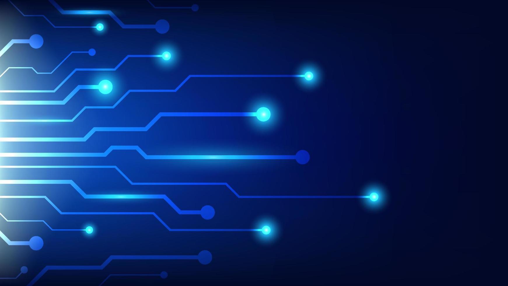 circuit board with blue lighting background. technology and Hi tech graphic design element concept vector