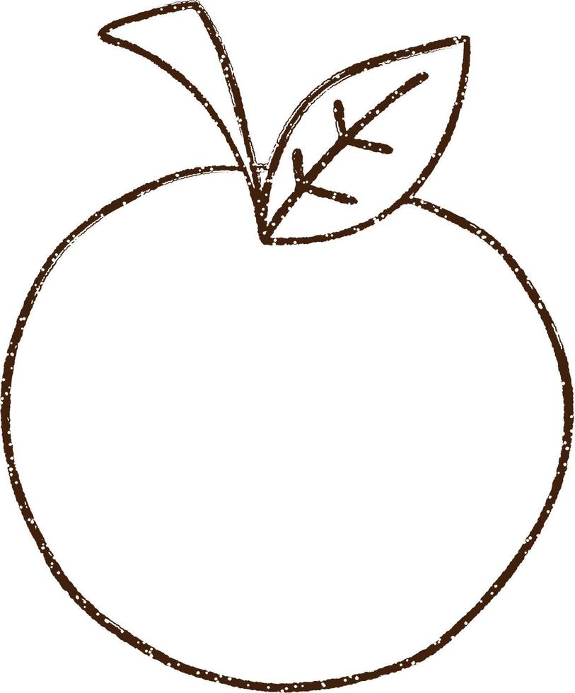 Apple Charcoal Drawing vector