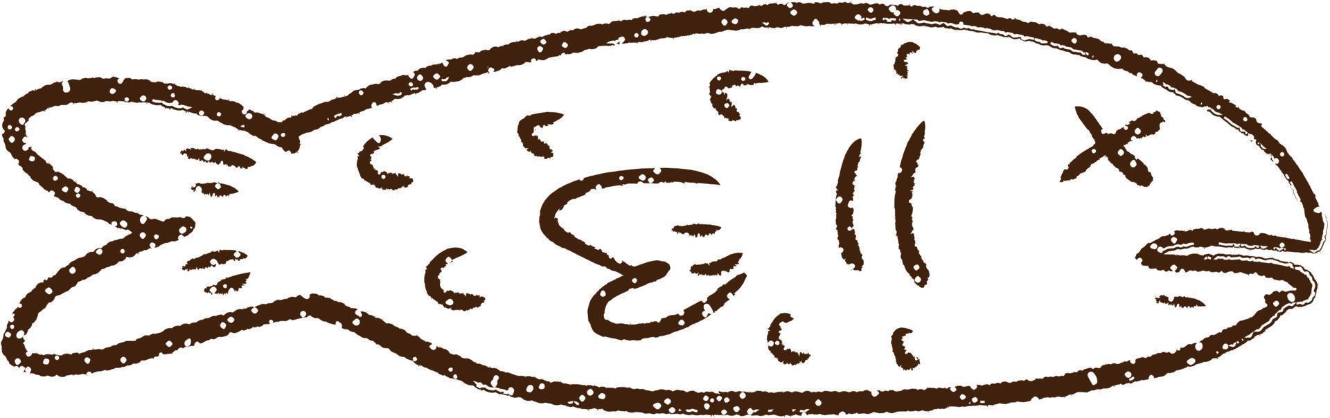 Dead Fish Charcoal Drawing 12255556 Vector Art at Vecteezy