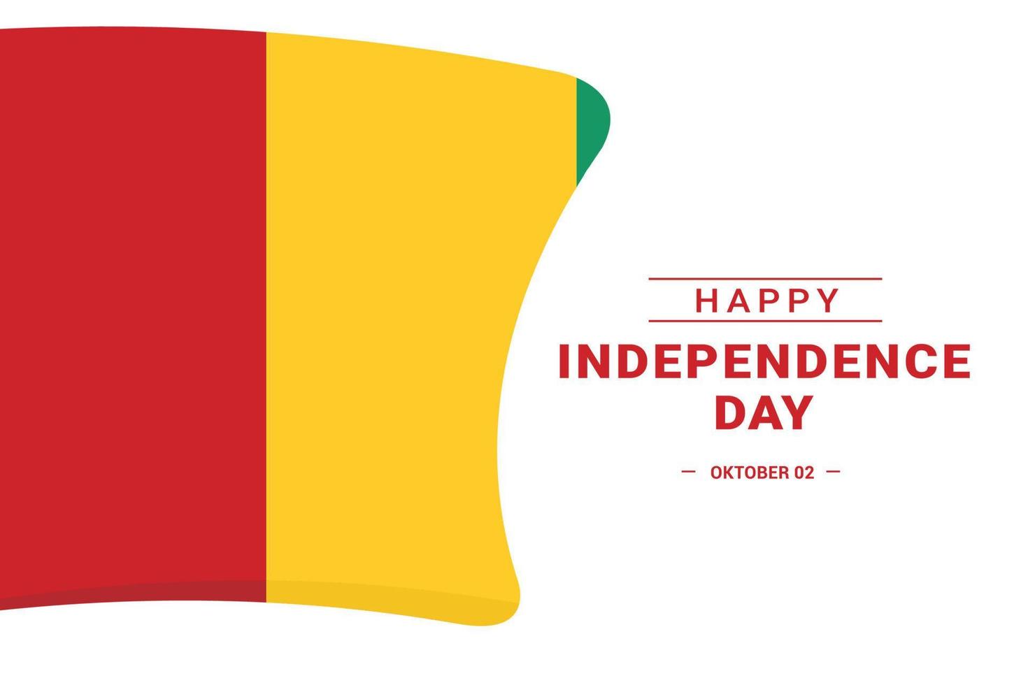 Guinea Independence Day vector