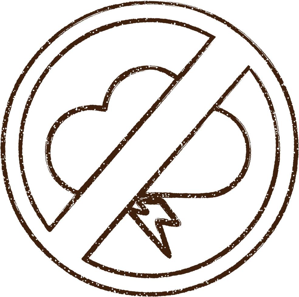 Weather Ban Charcoal Drawing vector