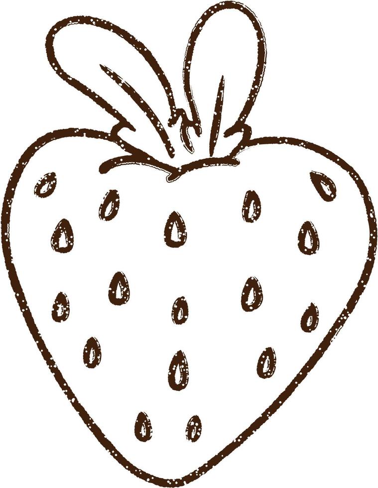 Strawberry Charcoal Drawing vector